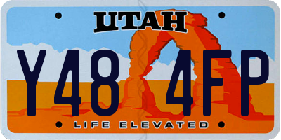 UT license plate Y484FP