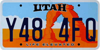 UT license plate Y484FQ