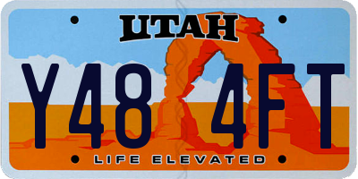 UT license plate Y484FT