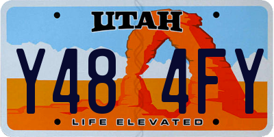 UT license plate Y484FY