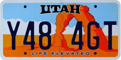 UT license plate Y484GT