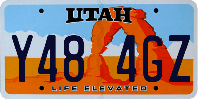 UT license plate Y484GZ