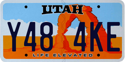UT license plate Y484KE