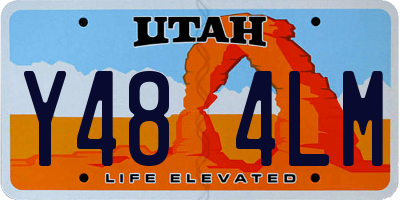 UT license plate Y484LM