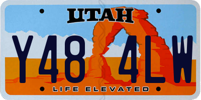 UT license plate Y484LW