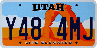 UT license plate Y484MJ