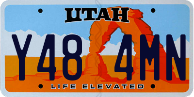 UT license plate Y484MN