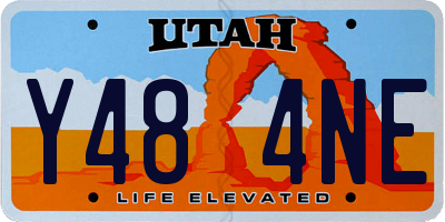 UT license plate Y484NE