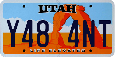 UT license plate Y484NT