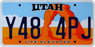 UT license plate Y484PJ