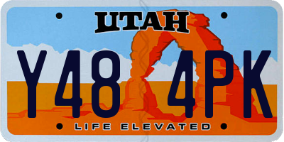 UT license plate Y484PK