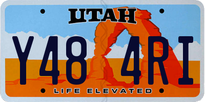 UT license plate Y484RI