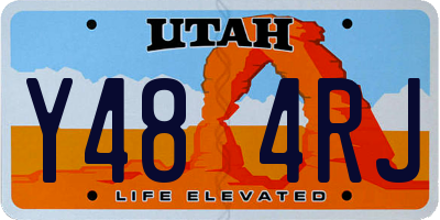 UT license plate Y484RJ