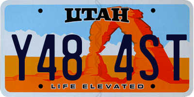 UT license plate Y484ST
