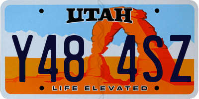 UT license plate Y484SZ