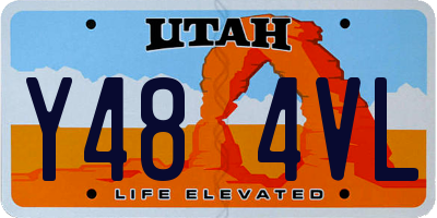 UT license plate Y484VL