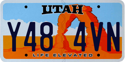 UT license plate Y484VN