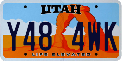 UT license plate Y484WK