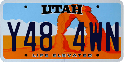 UT license plate Y484WN