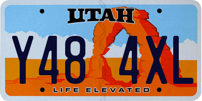 UT license plate Y484XL