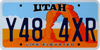 UT license plate Y484XR
