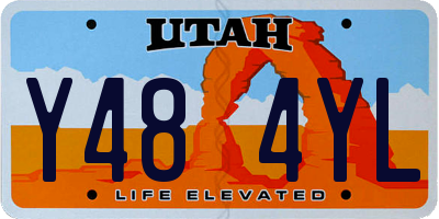 UT license plate Y484YL