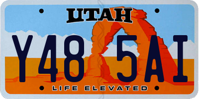 UT license plate Y485AI