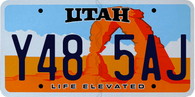 UT license plate Y485AJ