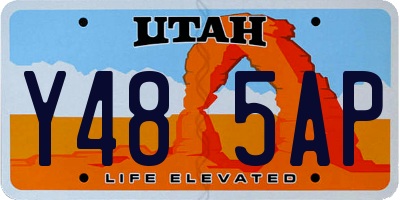 UT license plate Y485AP