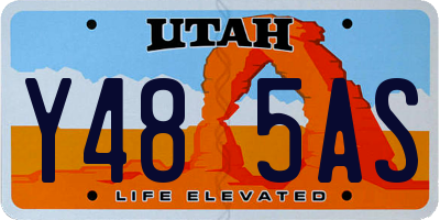UT license plate Y485AS