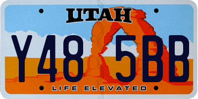 UT license plate Y485BB