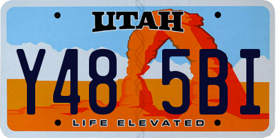 UT license plate Y485BI