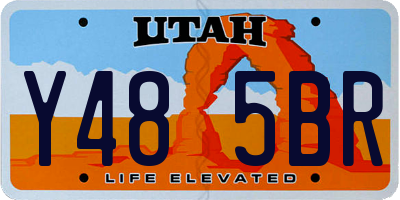 UT license plate Y485BR
