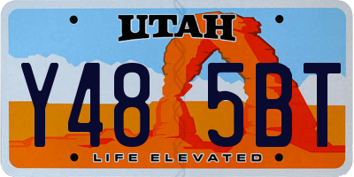 UT license plate Y485BT