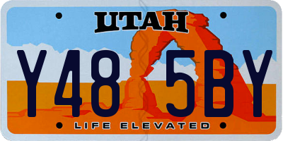 UT license plate Y485BY