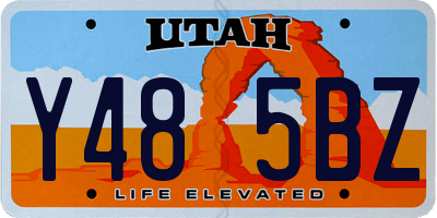 UT license plate Y485BZ