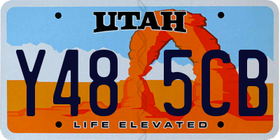 UT license plate Y485CB