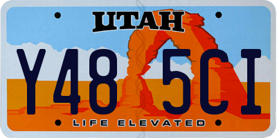 UT license plate Y485CI