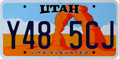 UT license plate Y485CJ