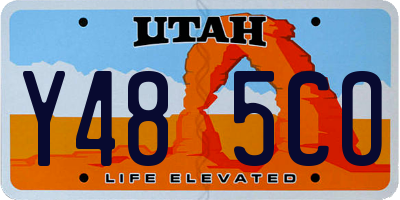UT license plate Y485CO