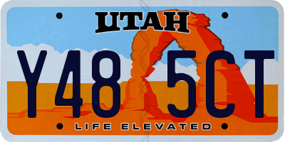 UT license plate Y485CT