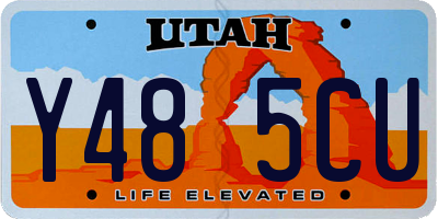 UT license plate Y485CU