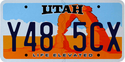 UT license plate Y485CX