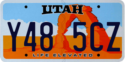 UT license plate Y485CZ