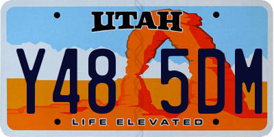 UT license plate Y485DM