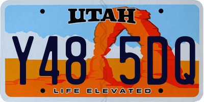 UT license plate Y485DQ