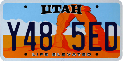 UT license plate Y485ED