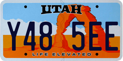 UT license plate Y485EE
