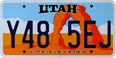 UT license plate Y485EJ