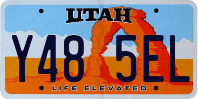 UT license plate Y485EL